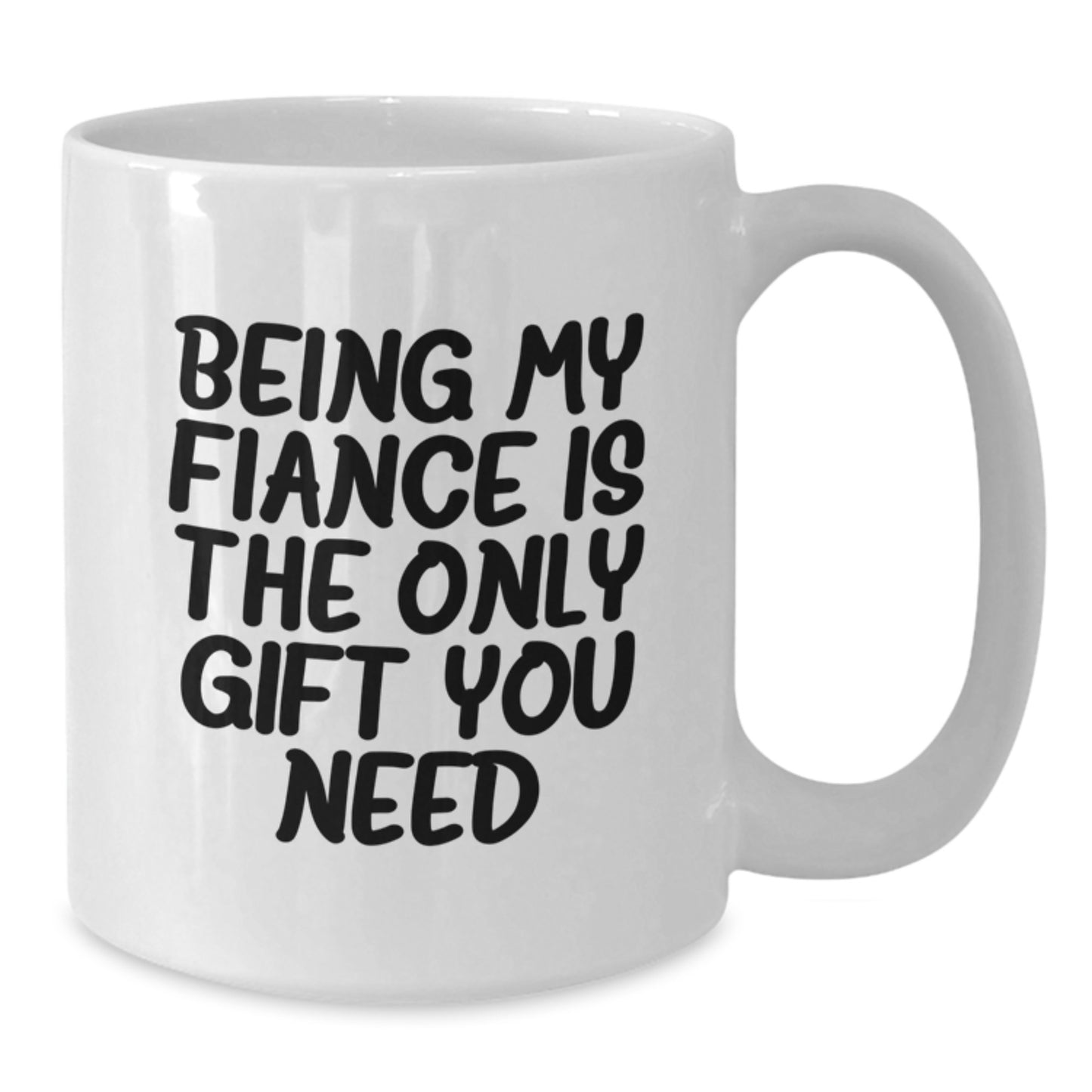 Funny Fiance Gifts, White Coffee Mug for Him, Being My Fiance Is The Only Gift You Need, Birthday Unique Gifts from Men to Fiance - Additional