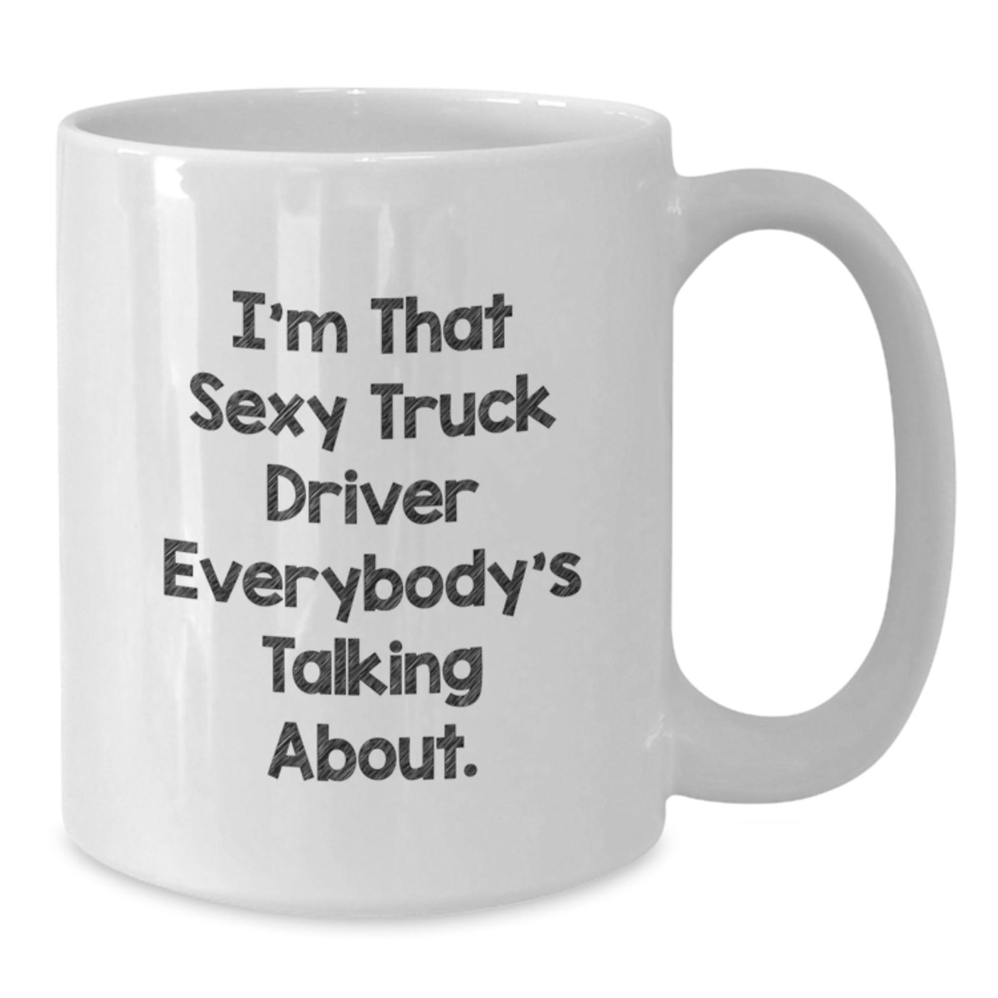 Funny Sexy Truck Driver White Coffee Mugs Gifts from Friends for Men Christmas Unique Presents - Additional