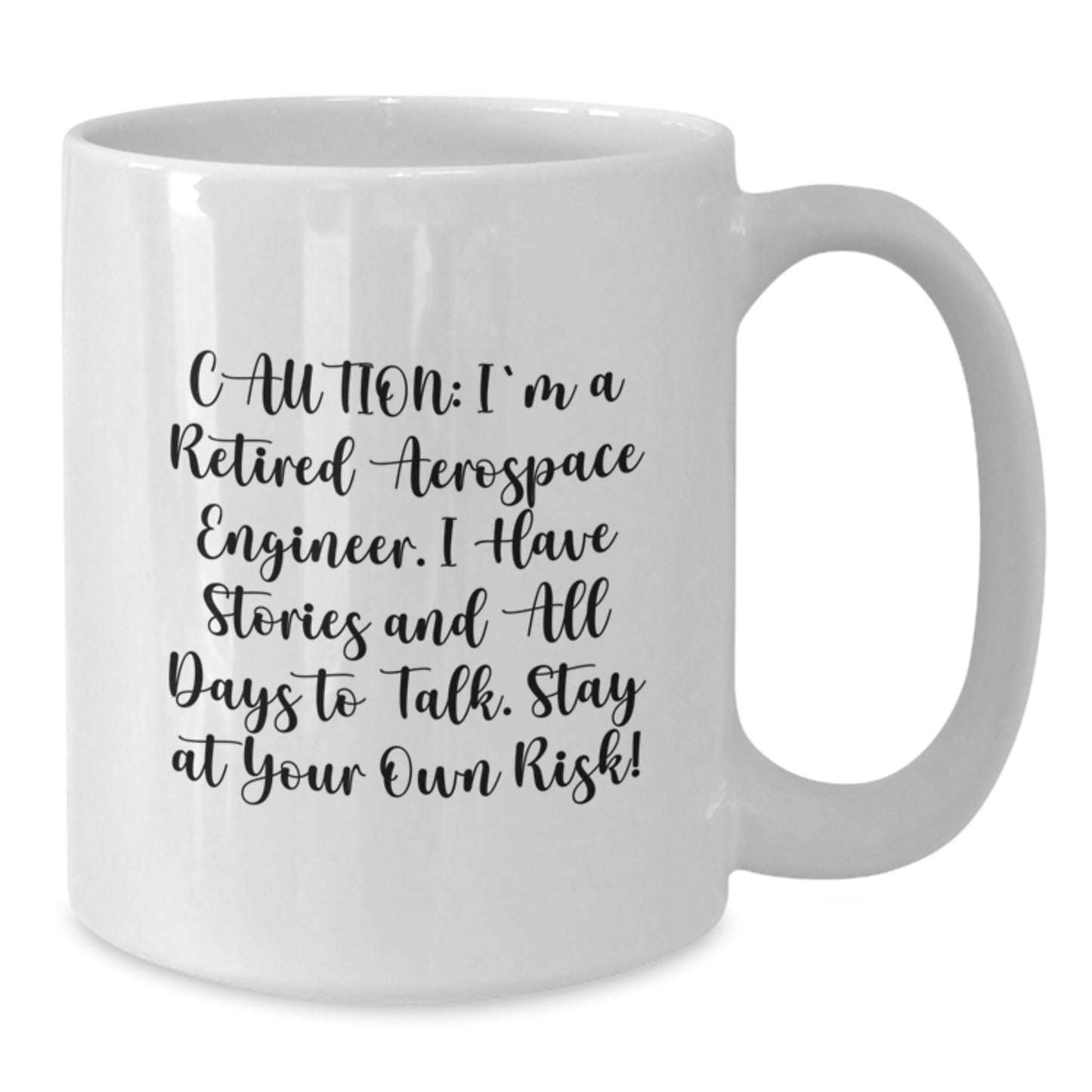 Aerospace Engineer Gifts from Friends, Christmas Unique Gifts for Men, Funny White Coffee Mug with a Warning - Additional