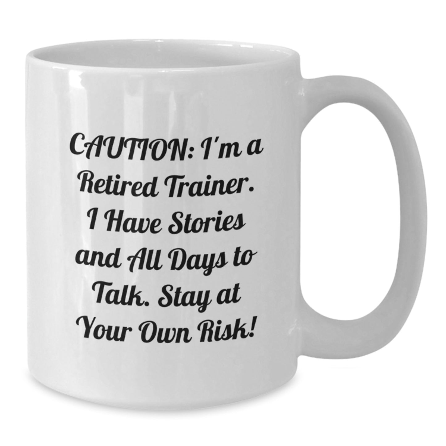 Unique Trainer Gifts from Friends, Fun White Coffee Mugs for Him, Funny Mug for Trainer - Additional