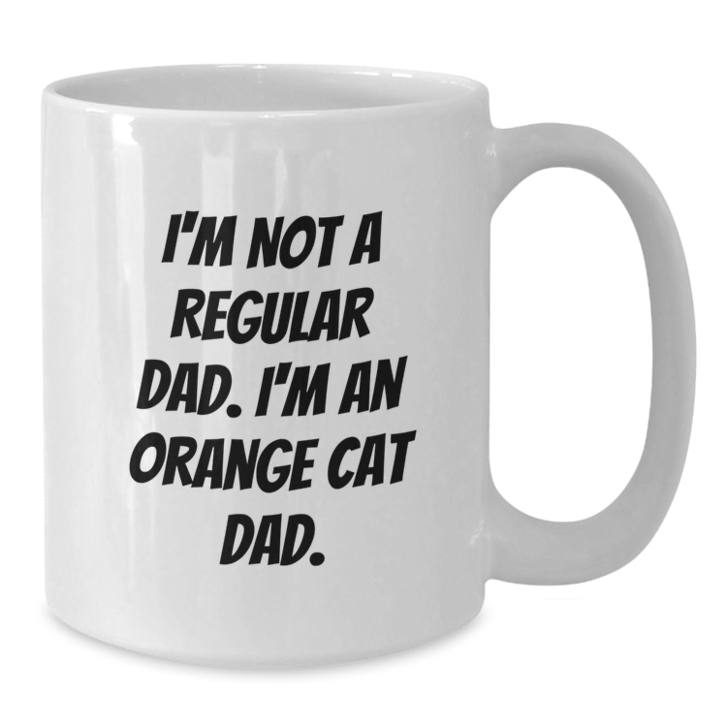 Funny Orange Cat Dad Gifts - White Coffee Mug for Birthday, Gifts from Men to Orange Cat Lovers - Additional