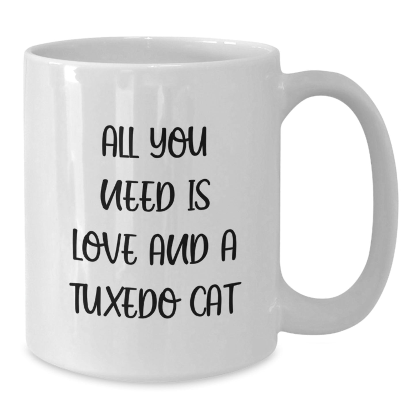 Tuxedo Cat White Coffee Mug, Funny Quote 'All You Need Is Love And A Tuxedo Cat' Christmas Unique Gifts for Men, Women, Friends, Coworkers, Family - Additional