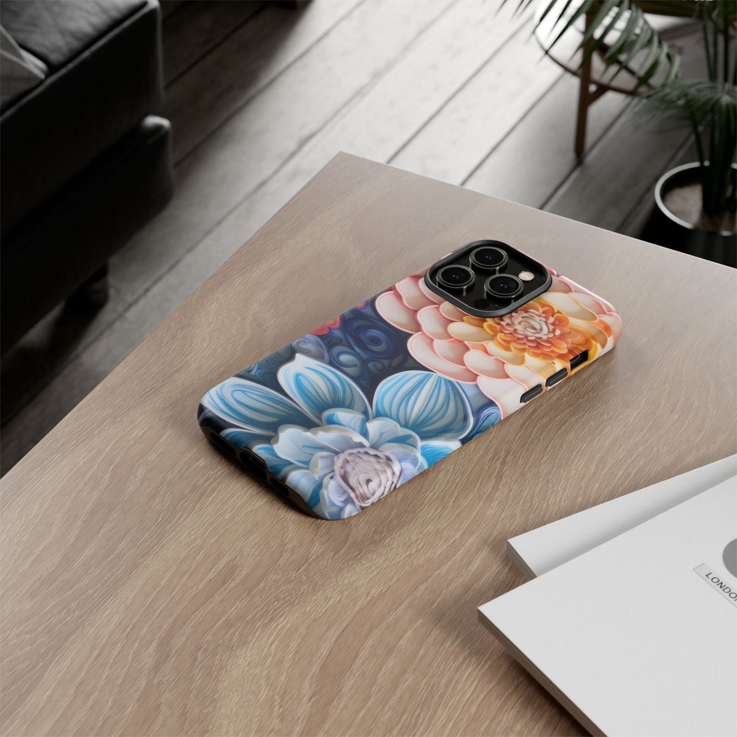 Succulent Phone Case, Echeveria Plant Design - Tough Case, Protective Cover, Cactus Lover Gift, Botanical Phone Accessory