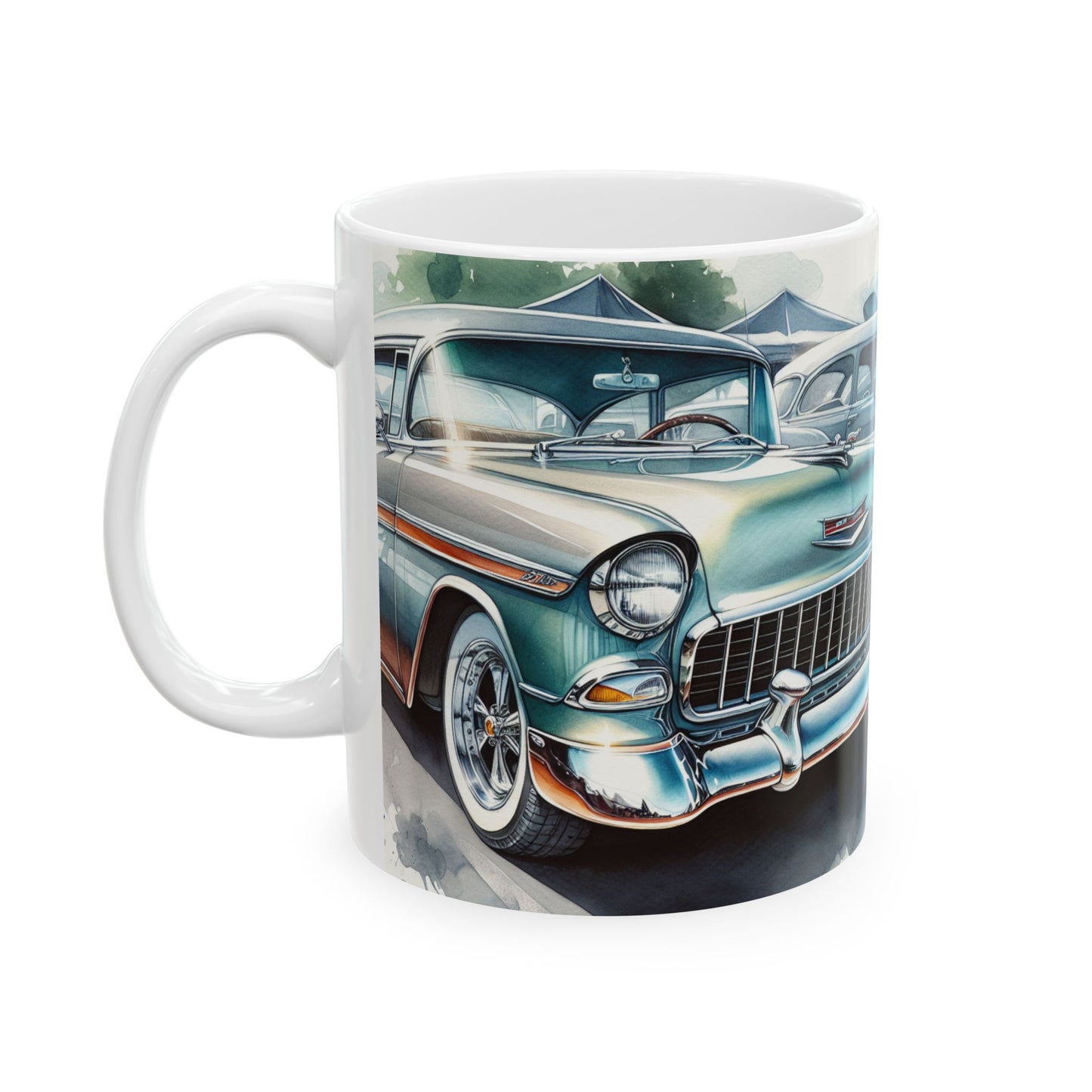 Mug 1955 Chevy Bel AirMug 1955 Chevy Bel Air Classic Car Ceramic Coffee Mug, Vintage Car Ceramic Mug, Classic Auto Lover Gift, Coffee Mug, Car Enthusiast, Retro Automotive Classic Car Ceramic Mug - 11oz, 15oz