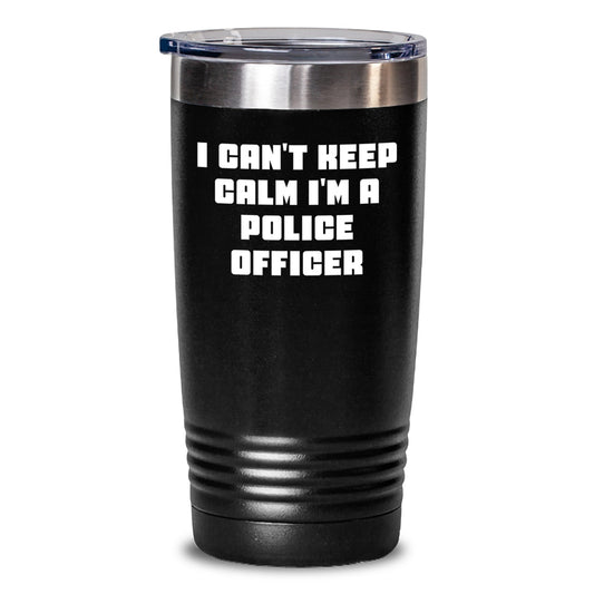 Funny Police Officer Gifts for Men, I'm A Police Officer Tumbler, Christmas Unique - Main