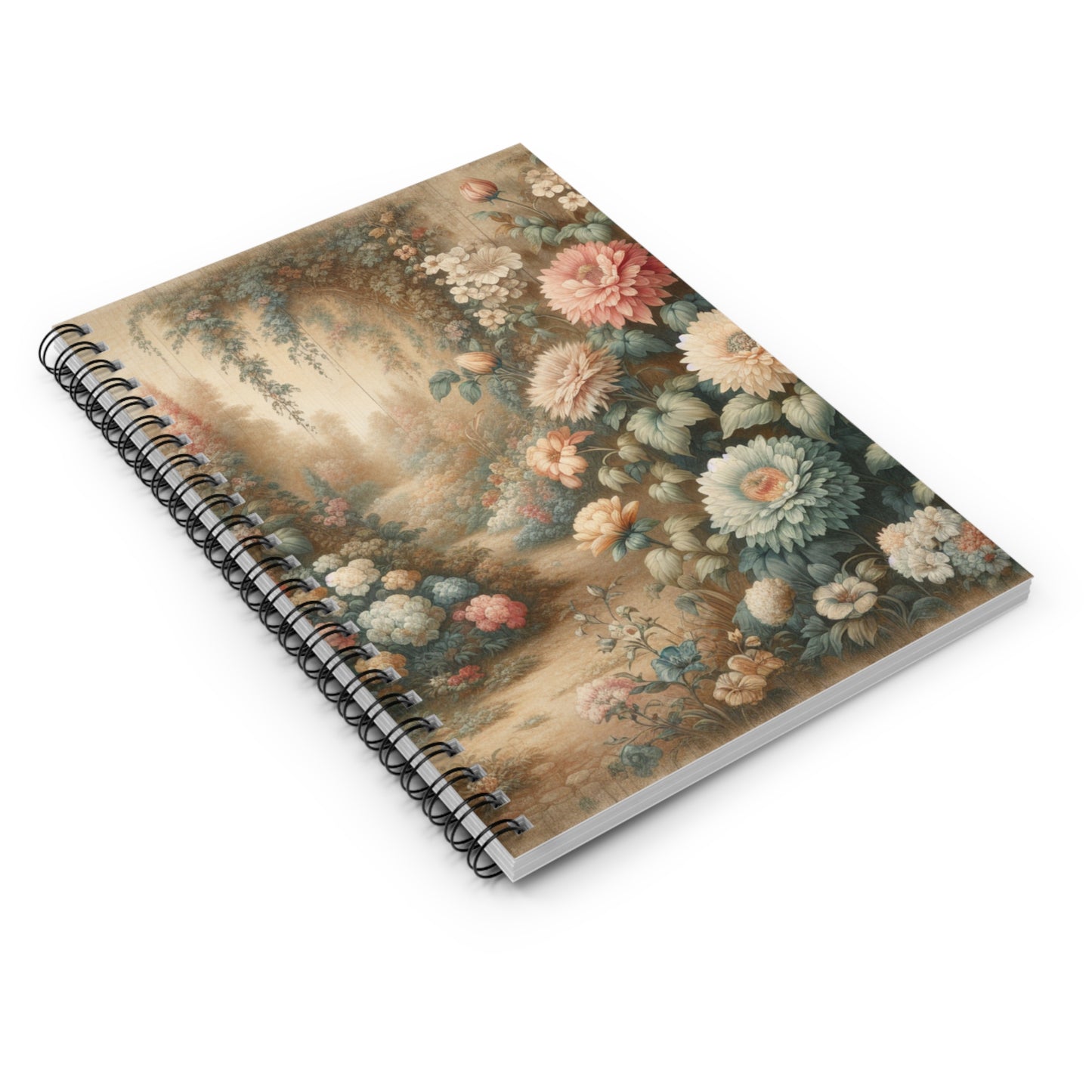 Vintage Garden Spiral Notebook, Botanical Garden Journal, Garden Diary - Victory Thru Vision