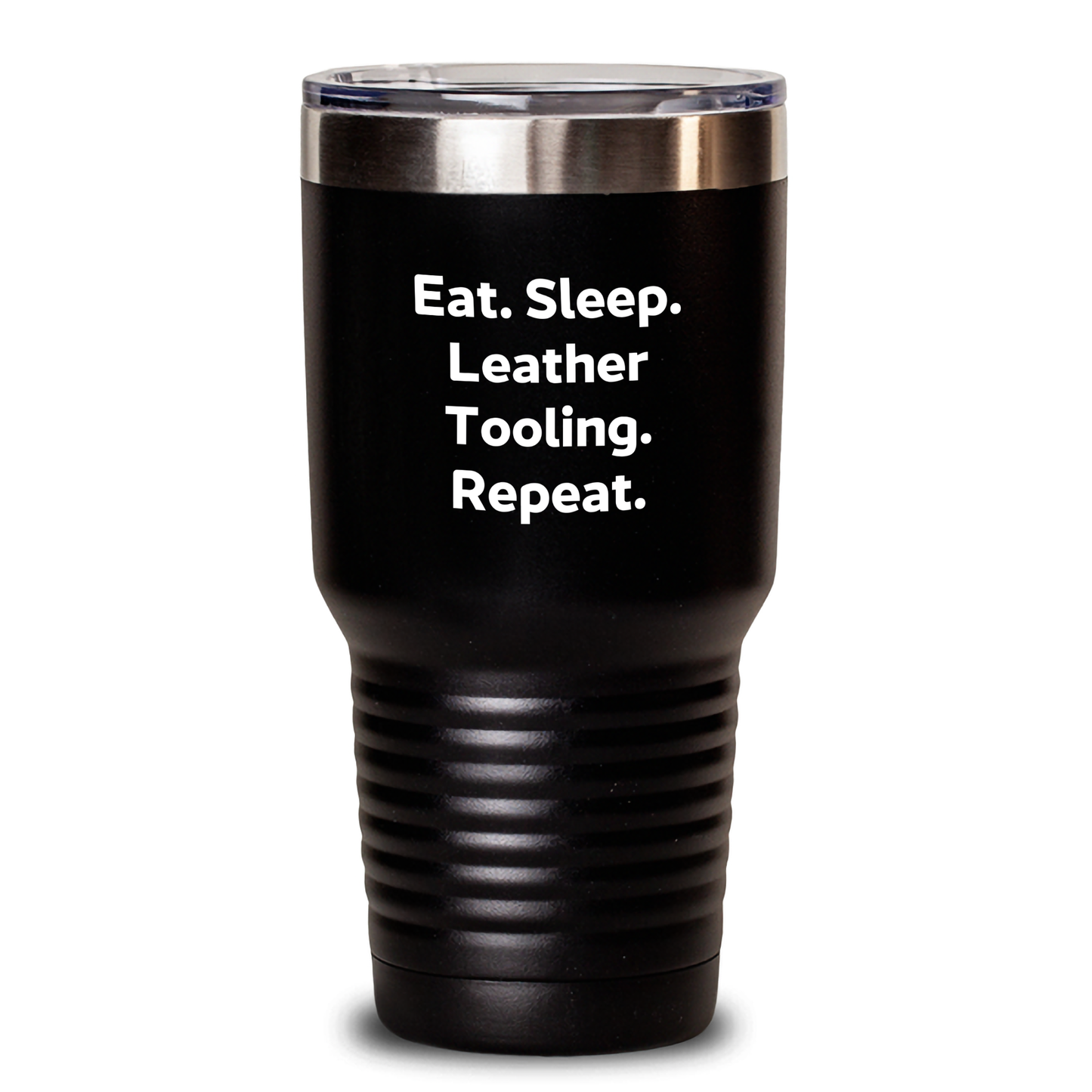 Leather Tooling Gifts from Friends, Funny Quote Tumbler for Him, Father's Day Unique Gifts for Men, Eat. Sleep. Leather Tooling. Repeat. - Main