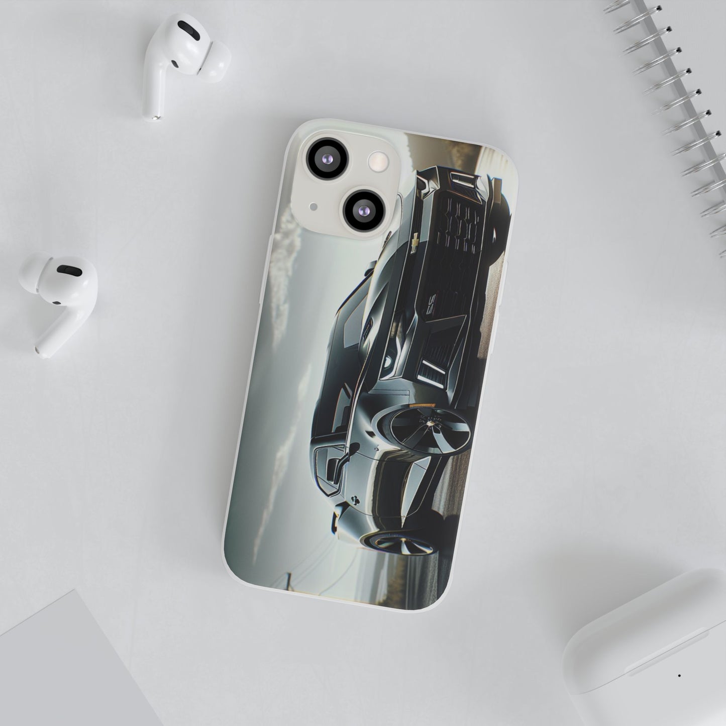 Flexi Phone Case for iPhone & Samsung – 2022 Chevy Camaro SS Car Design Protective Cover