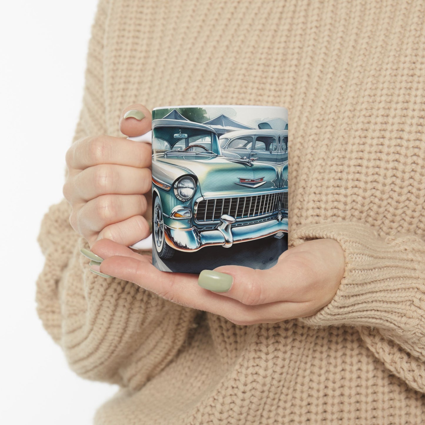 Mug 1955 Chevy Bel AirMug 1955 Chevy Bel Air Classic Car Ceramic Coffee Mug, Vintage Car Ceramic Mug, Classic Auto Lover Gift, Coffee Mug, Car Enthusiast, Retro Automotive Classic Car Ceramic Mug - 11oz, 15oz