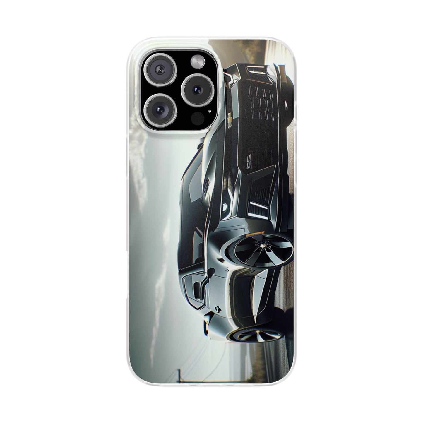 Flexi Phone Case for iPhone & Samsung – 2022 Chevy Camaro SS Car Design Protective Cover
