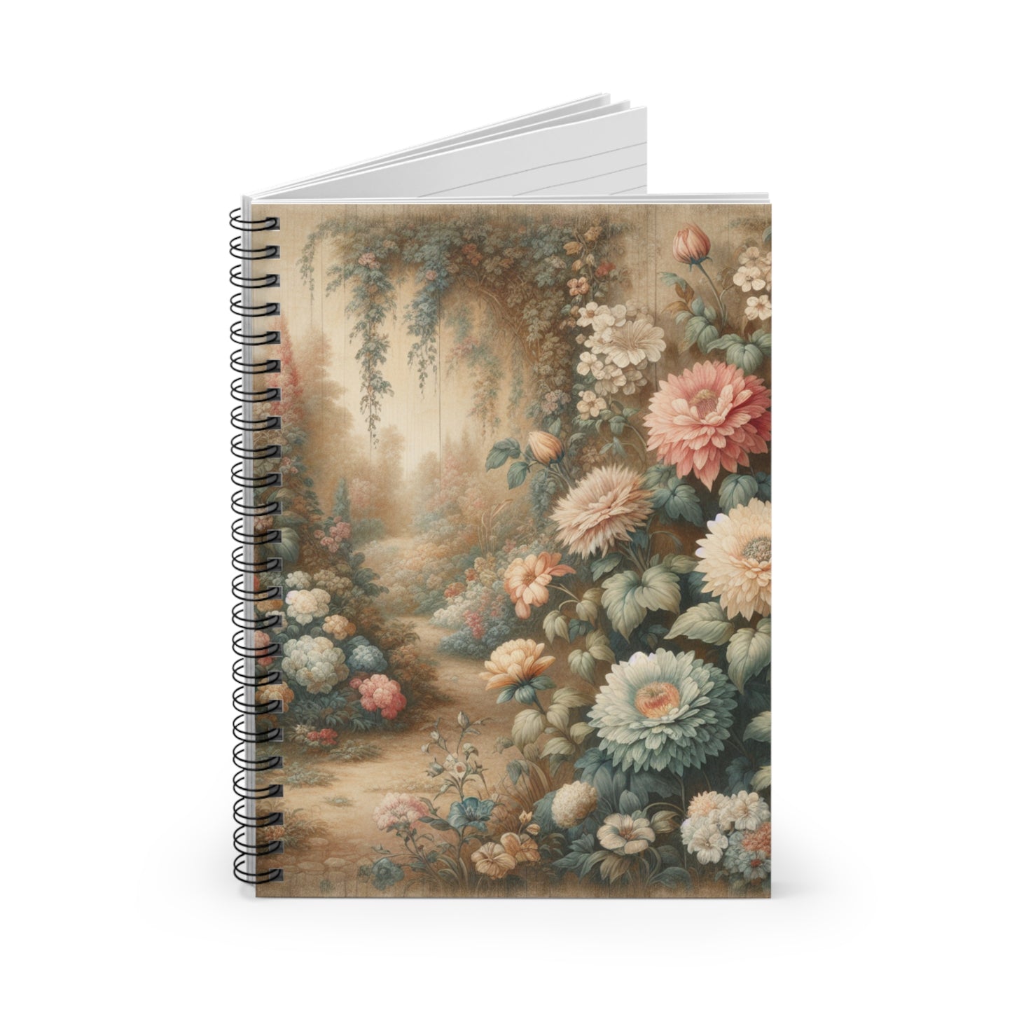Vintage Garden Spiral Notebook, Botanical Garden Journal, Garden Diary - Victory Thru Vision
