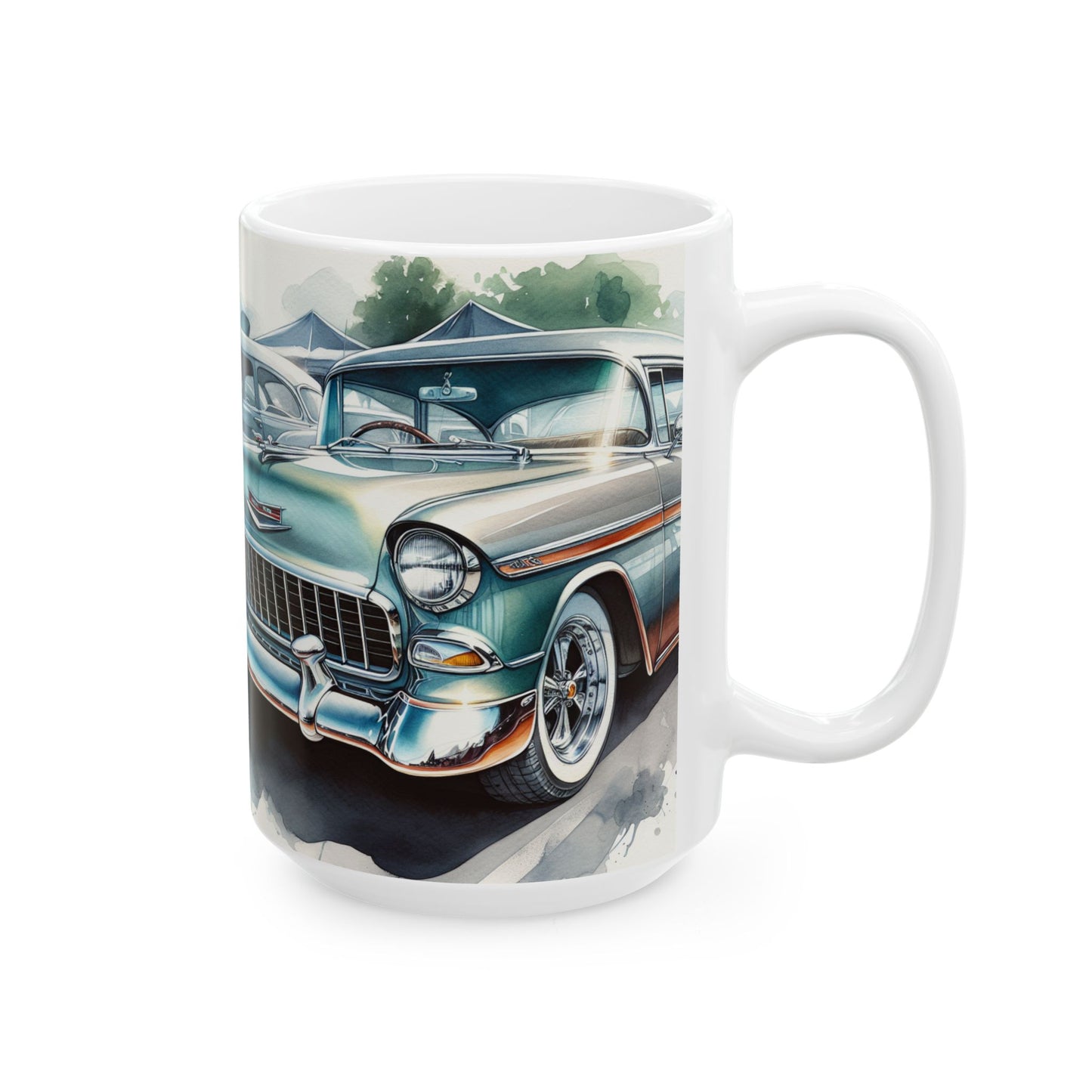 Mug 1955 Chevy Bel AirMug 1955 Chevy Bel Air Classic Car Ceramic Coffee Mug, Vintage Car Ceramic Mug, Classic Auto Lover Gift, Coffee Mug, Car Enthusiast, Retro Automotive Classic Car Ceramic Mug - 11oz, 15oz