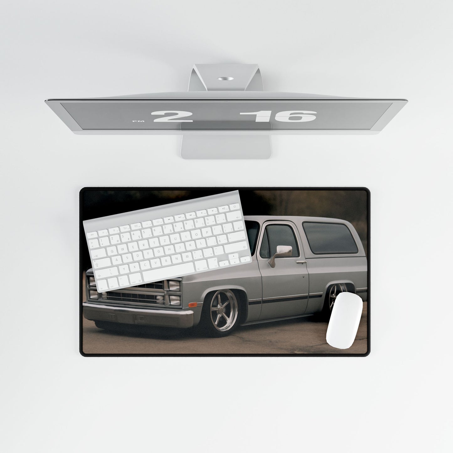 Lowered 1986 Chevy Blazer Desk Mat – Custom Truck Design Mouse Pad for Chevy Enthusiasts