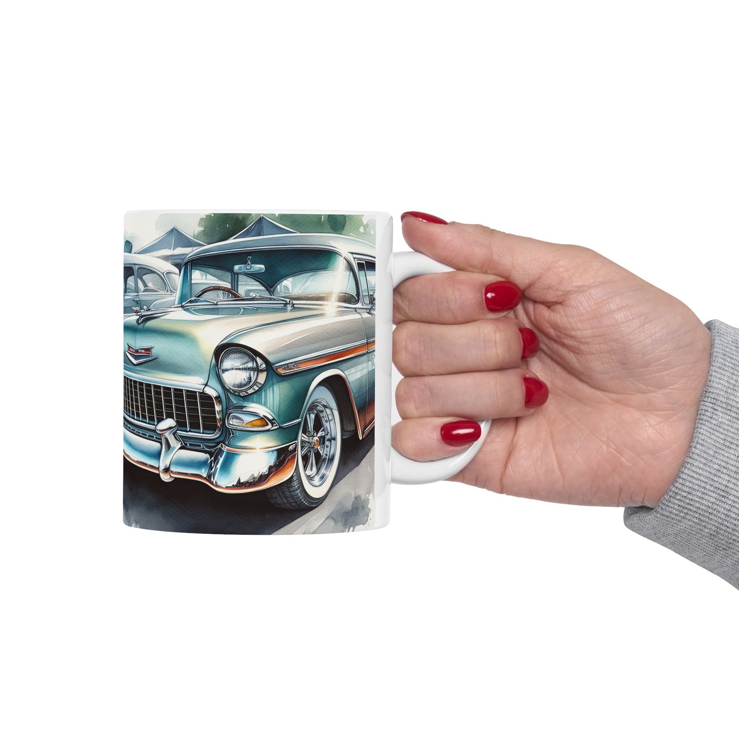 Mug 1955 Chevy Bel AirMug 1955 Chevy Bel Air Classic Car Ceramic Coffee Mug, Vintage Car Ceramic Mug, Classic Auto Lover Gift, Coffee Mug, Car Enthusiast, Retro Automotive Classic Car Ceramic Mug - 11oz, 15oz