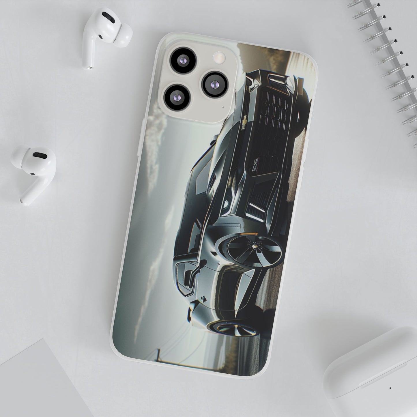 Flexi Phone Case for iPhone & Samsung – 2022 Chevy Camaro SS Car Design Protective Cover