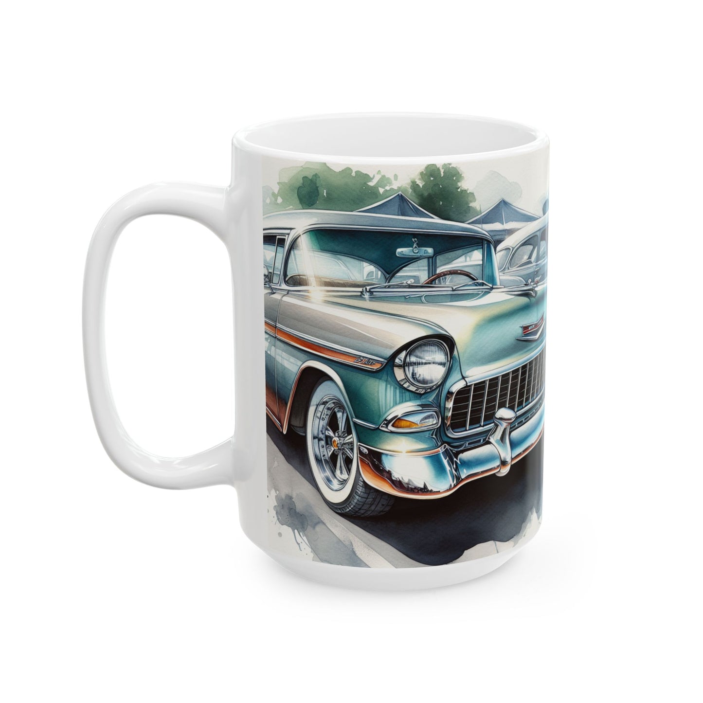 Mug 1955 Chevy Bel AirMug 1955 Chevy Bel Air Classic Car Ceramic Coffee Mug, Vintage Car Ceramic Mug, Classic Auto Lover Gift, Coffee Mug, Car Enthusiast, Retro Automotive Classic Car Ceramic Mug - 11oz, 15oz