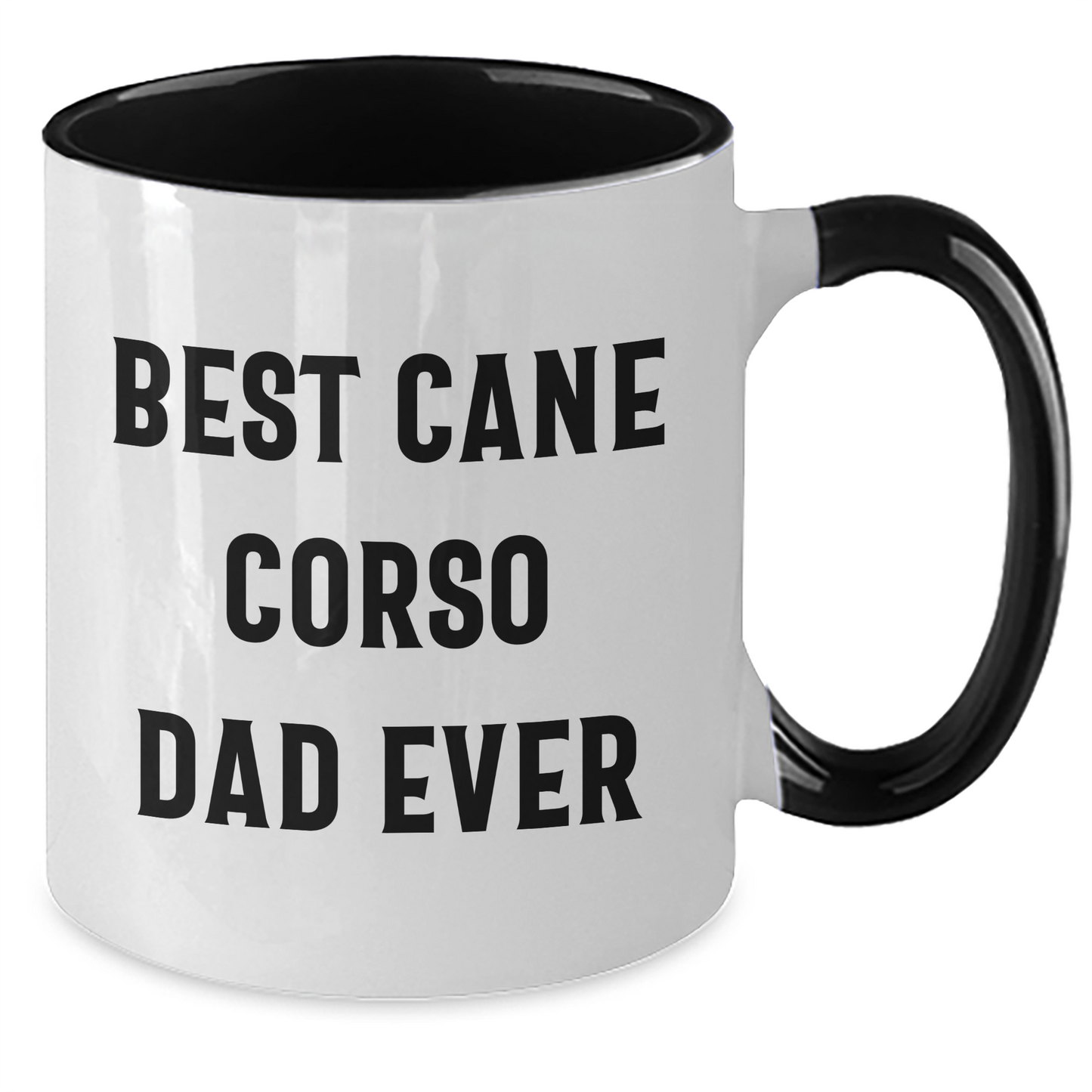 Funny Cane Corso Dog Dad Jokes Two Tone Coffee Mug Gifts from Family for Father's Day - Victory Thru Vision