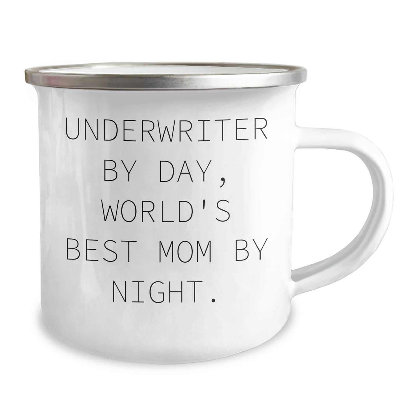 Underwriter Humor Gifts, Camping Mug for Men, Funny Quote 'Underwriter By Day, World's Best Mom By Night.' Gifts from Family, Unique Father's Day Unique Gifts for Him - Image 2