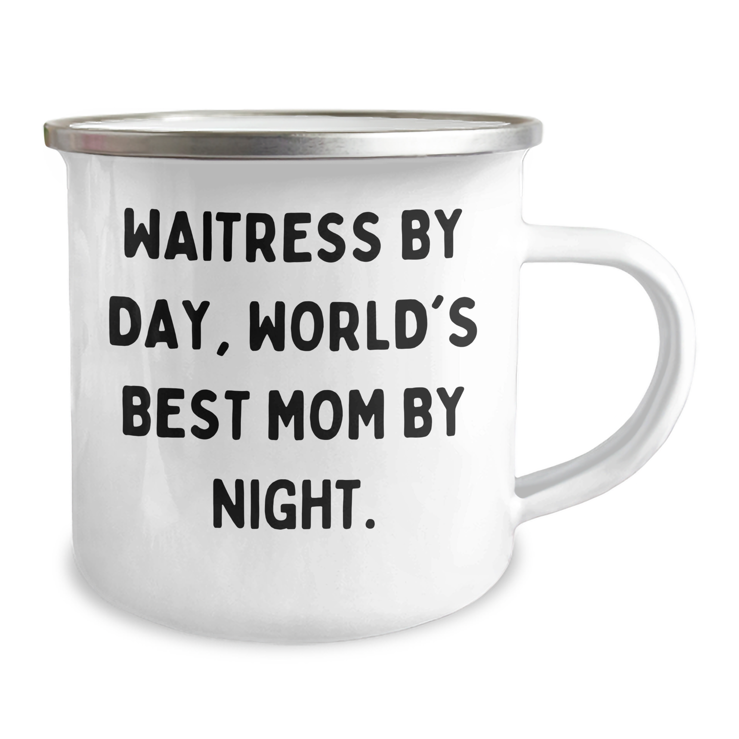 Funny Waitress Gifts from Men, Unique Camping Mug for Waitress By Day, World's Best Mom By Night. on Father's Day Unique Gifts - Image 2