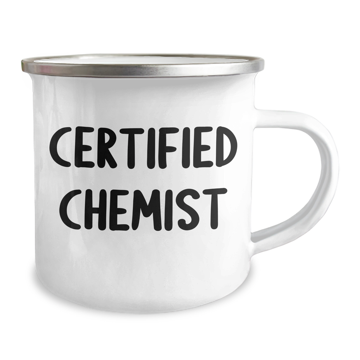 Funny Chemist Gifts from Men - Camping Mug for Mother's Day - 'I'm a Chemist, Not a Morning Person' - 12 oz Stainless Steel with Enamel Finish - Victory Thru Vision