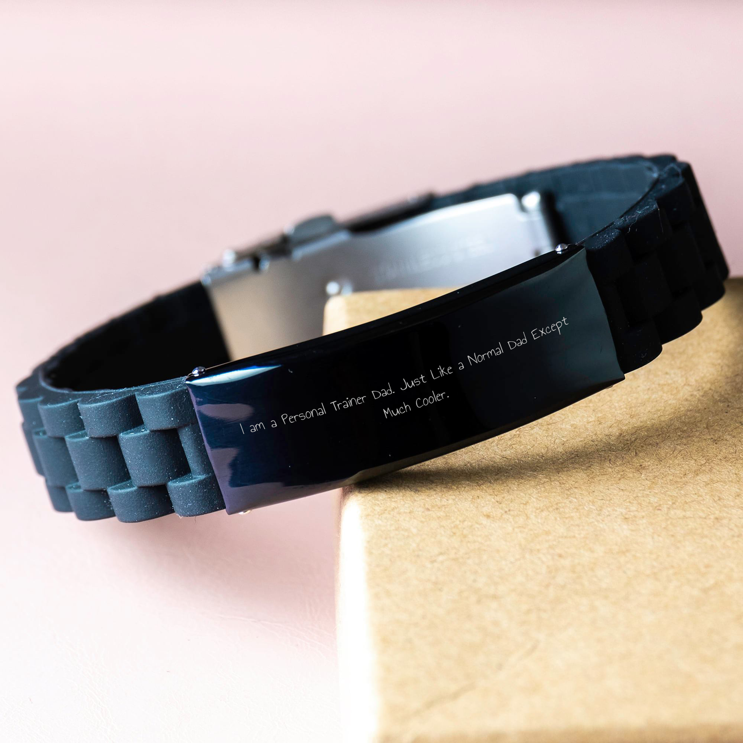 Personal Trainer Dad's Thoughtful Gift - Glide lock Clasp Bracelet, Funny Quote, Father's Day Unique Gifts from Men to Personal Trainers - Image 3