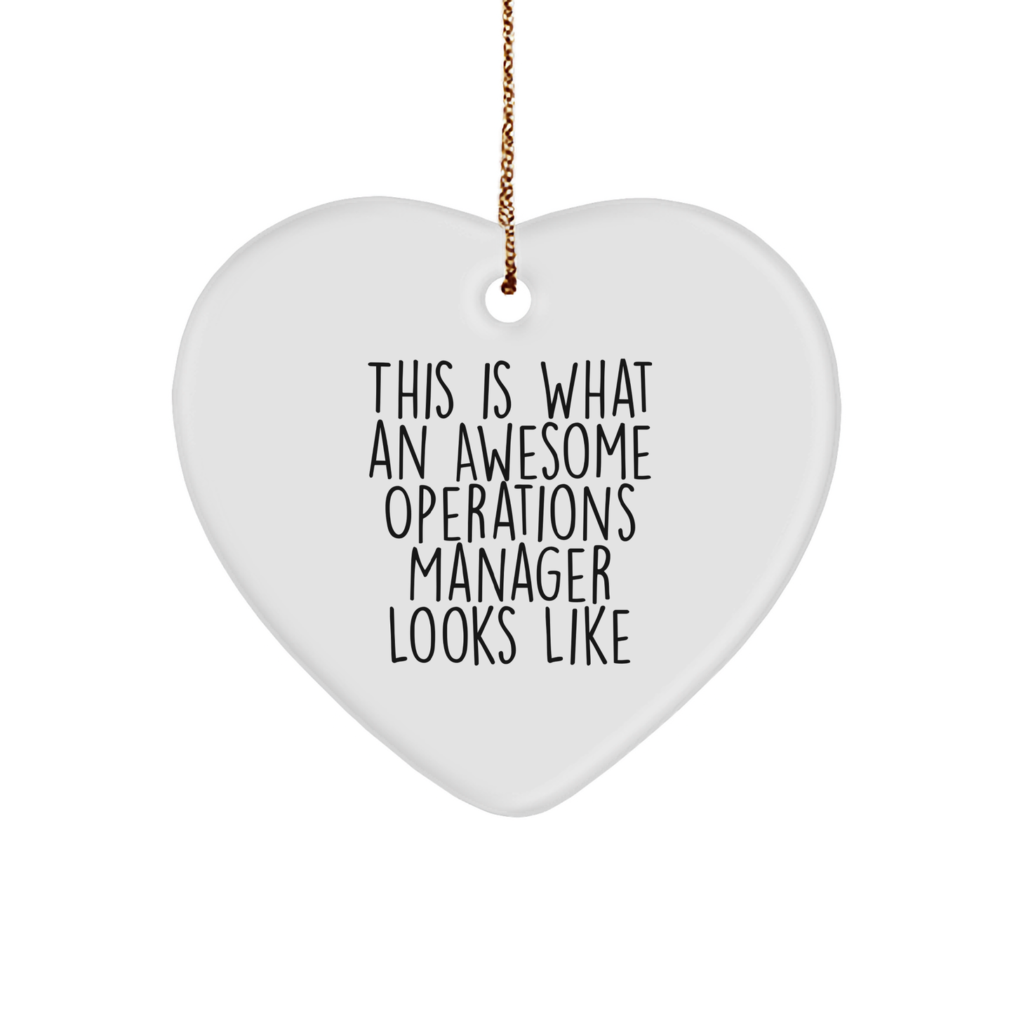 This Is What An Awesome Operations Manager Looks Like, Heart Ornament Gifts from Friends for Operations Manager, Unique Christmas Unique Gifts - Image 1
