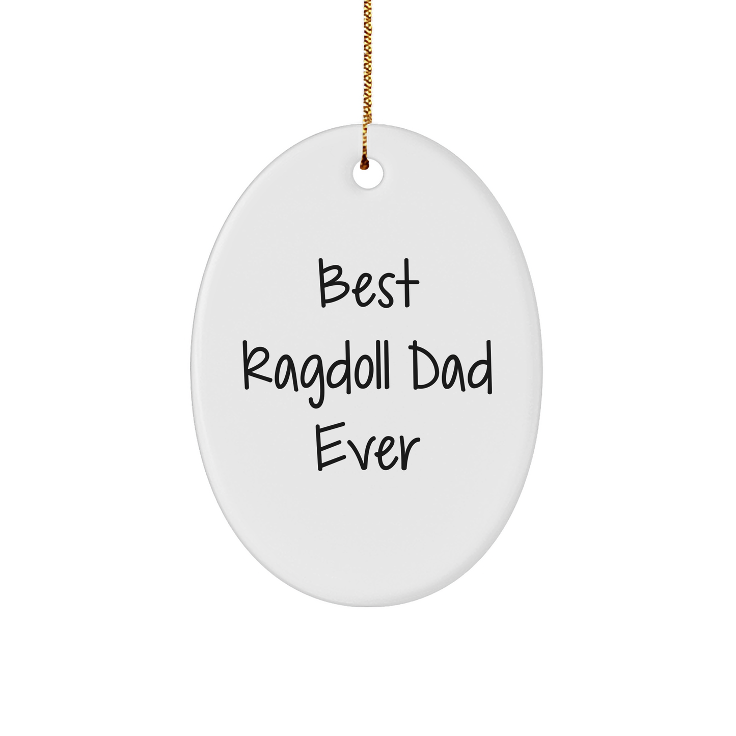 Ragdoll Cat Dad Gifts from Men to Best Ragdoll Dad Ever Oval Ornament Christmas Unique - Image 1