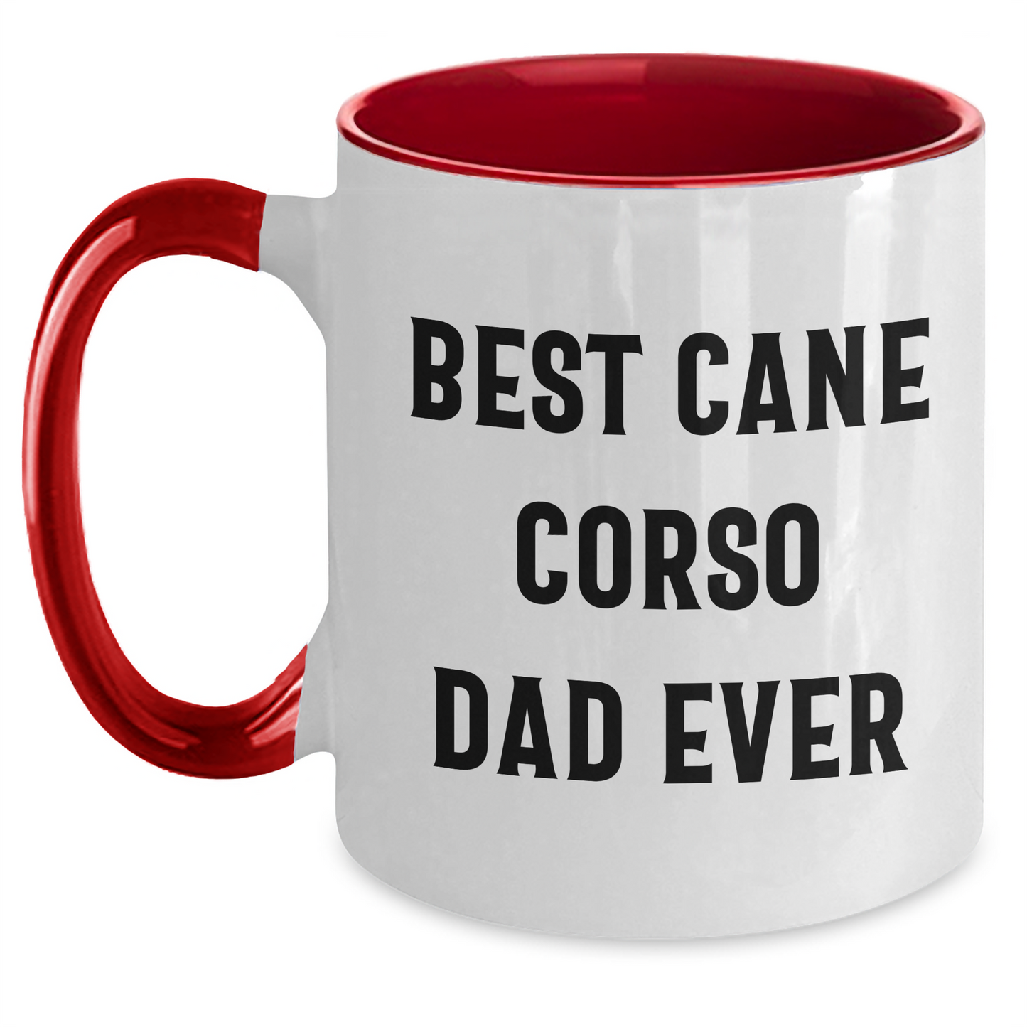 Funny Cane Corso Dog Dad Jokes Two Tone Coffee Mug Gifts from Family for Father's Day - Victory Thru Vision