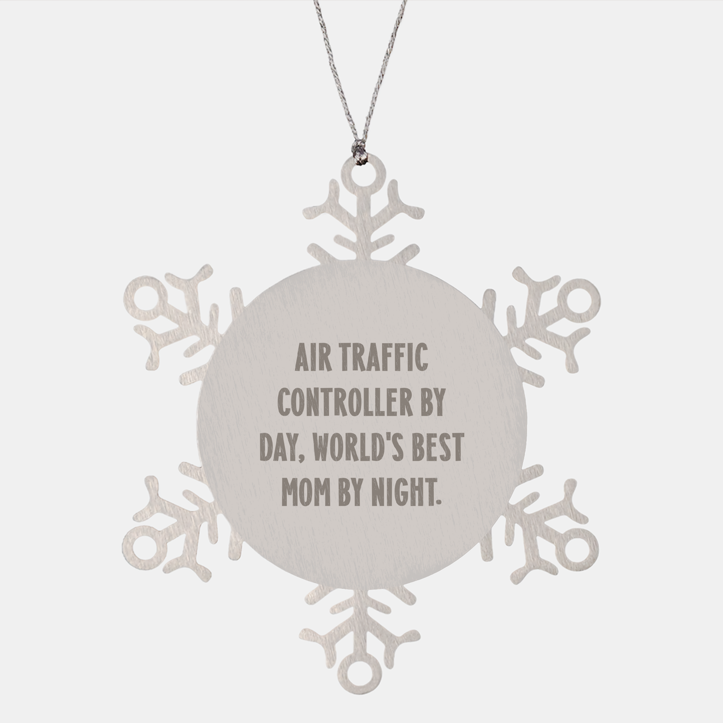 Air Traffic Controller Snowflake Ornament, Funny Quote Gifts for Men, Christmas Unique Presents from Friends, Family, or Coworkers - Victory Thru Vision