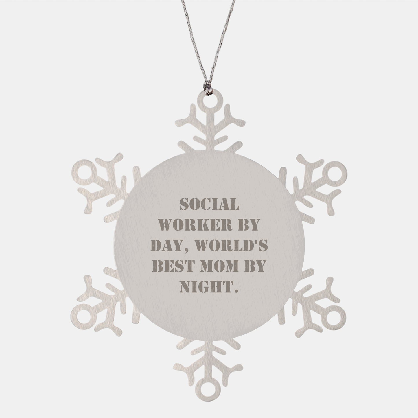 Social Worker Gifts from Men to Social Workers - Snowflake Ornament - Christmas Unique Presents - Image 1