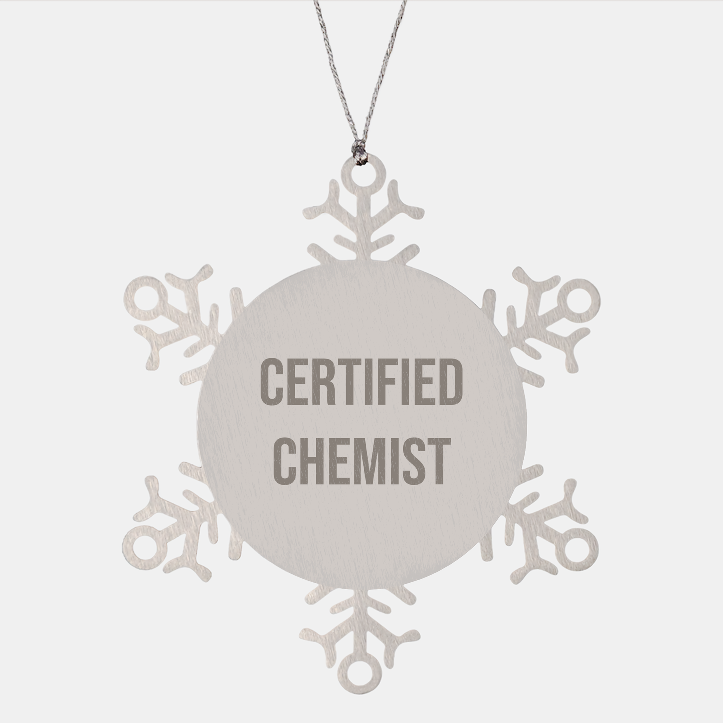 Certified Chemist Snowflake Ornament, Funny Quote Gifts from Men to Chemist Friends, Unique Christmas Unique Gift Ideas for Women - Image 1