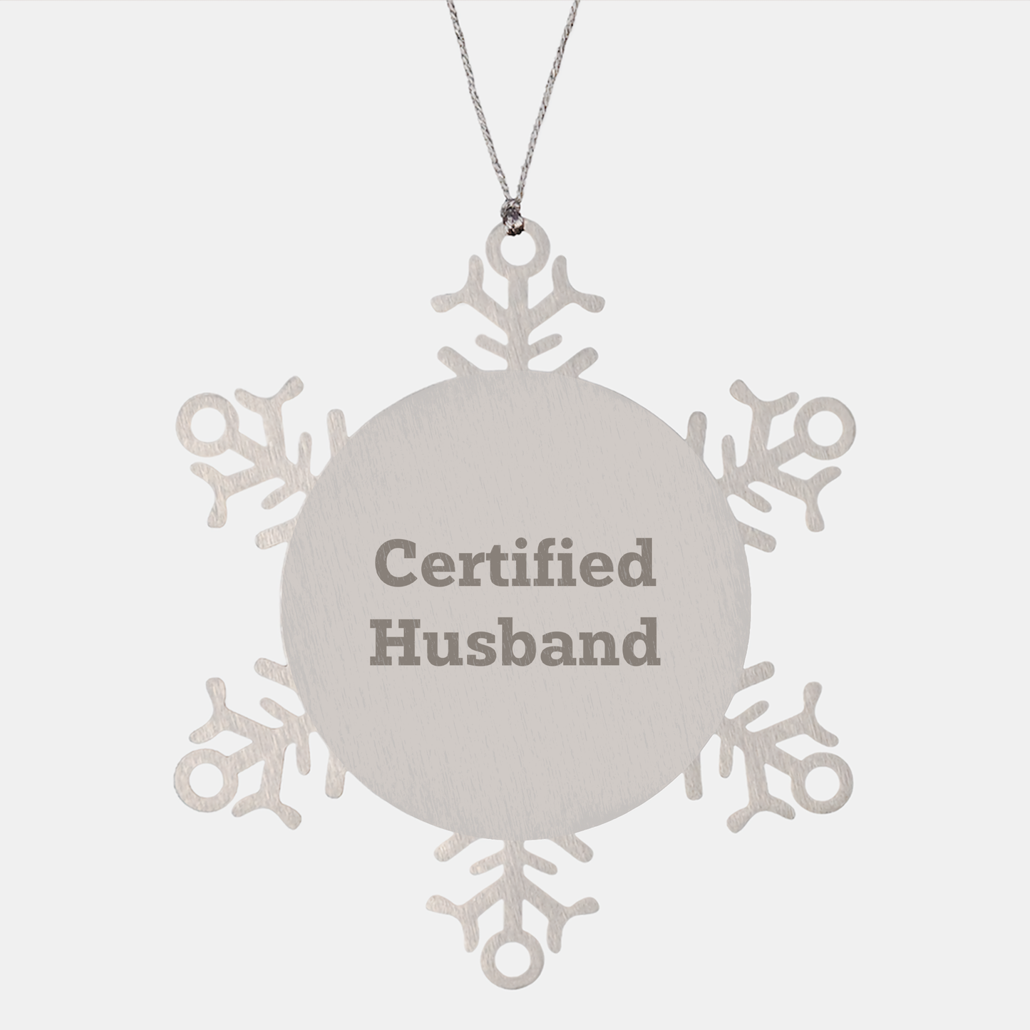 Funny Husband Gifts from Men to Husband - Christmas Snowflake Ornament - Victory Thru Vision