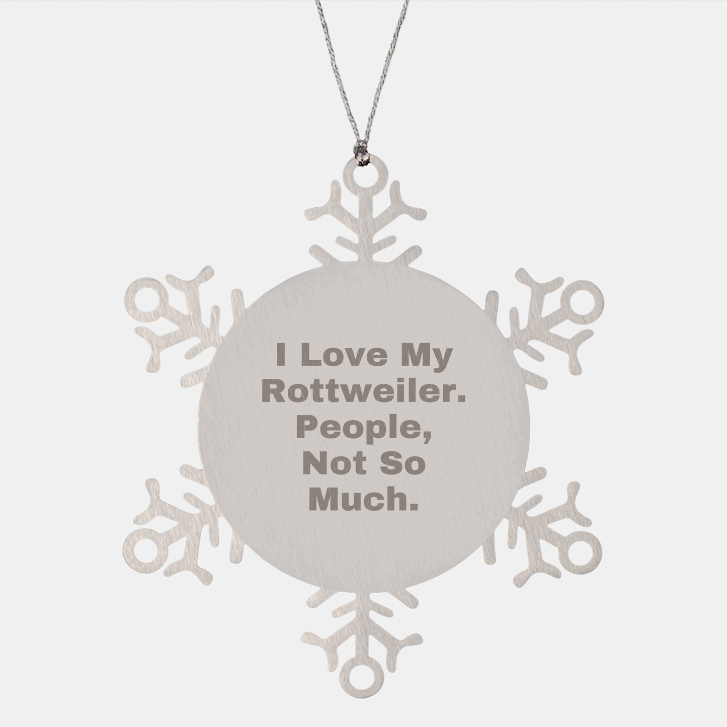 Funny Rottweiler Dog Snowflake Ornament Gifts from Friends, Family, or Coworkers - Unique Christmas Memorable Present for My Rottweiler Dog Lover - Victory Thru Vision