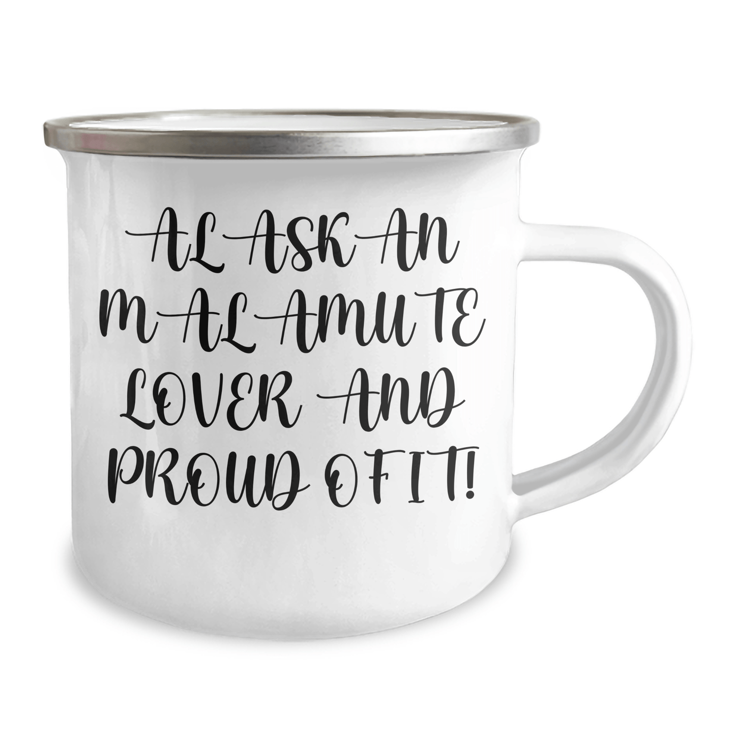 Alaskan Malamute Dog Lover Gifts from Men to Family - Camping Mug for Father's Day, Funny Quote - Victory Thru Vision