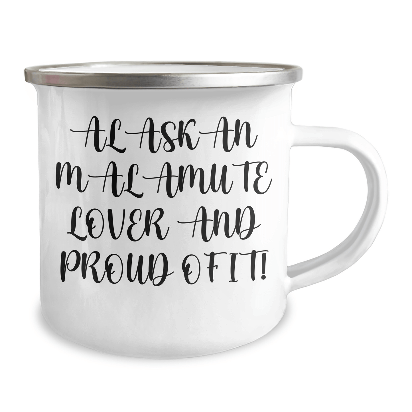 Alaskan Malamute Dog Lover Gifts from Men to Family - Camping Mug for Father's Day, Funny Quote - Victory Thru Vision