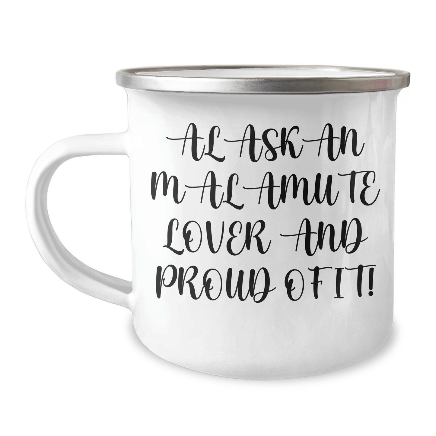 Alaskan Malamute Dog Lover Gifts from Men to Family - Camping Mug for Father's Day, Funny Quote - Victory Thru Vision