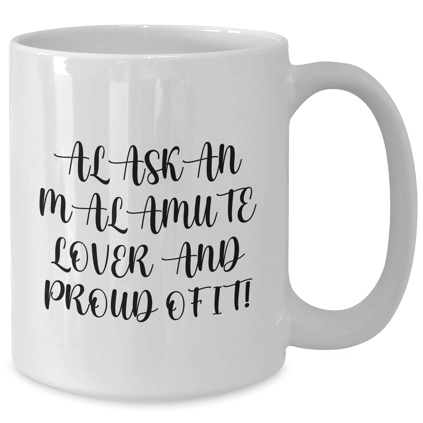 Alaskan Malamute Lovers Funny Gifts for Men from Family - White Coffee Mug for Father's Day - Victory Thru Vision