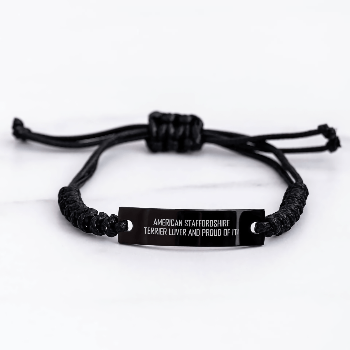 American Staffordshire Terrier Dog Lover Gifts, Father's Day Unique Rope Bracelets with Quote 'American Staffordshire Terrier Lover And Proud Of It!' from Men to Family - Victory Thru Vision