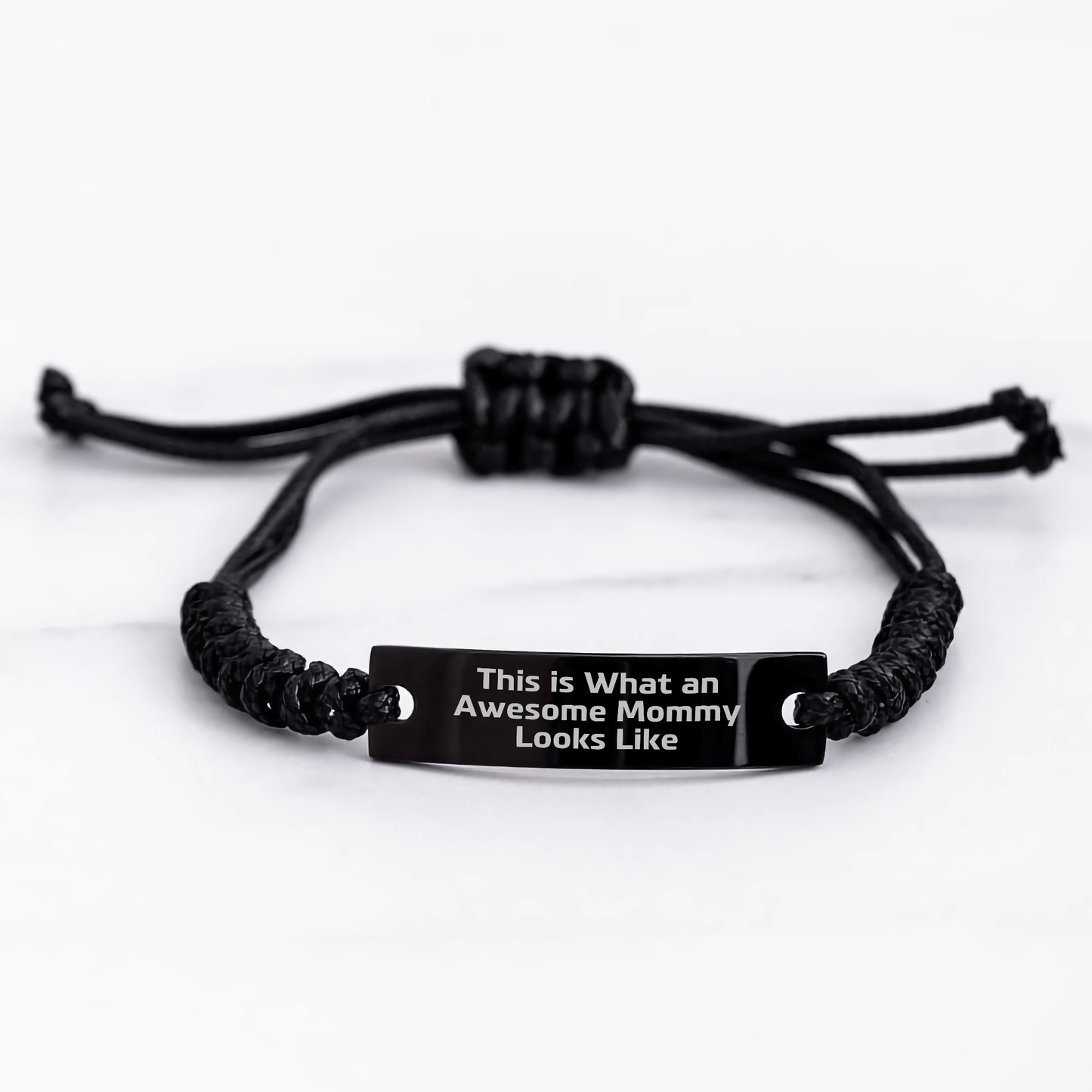 Awesome Mommy Gifts from Men to Mommy - Inspirational Rope Bracelet for Graduation - 'This Is What An Awesome Mommy Looks Like' Quote - Gifts for Mommy - Victory Thru Vision