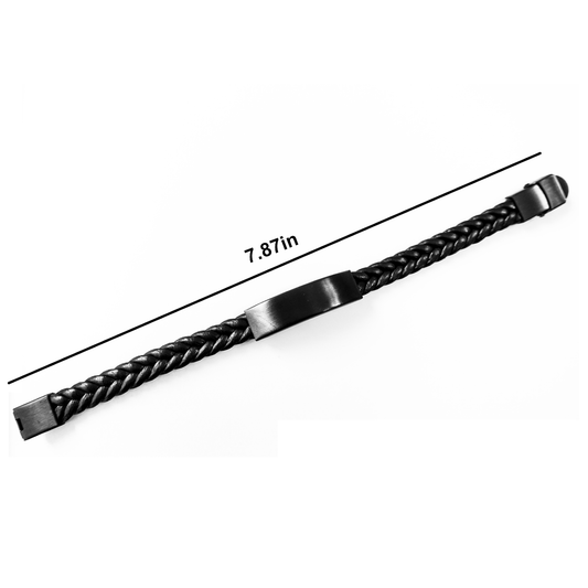 'Border Collie Lover And Proud Of It!' Unique Gifts for Border Collie Dog Lovers - Interlaced Leather Bracelet for Men - Father's Day Unique Gifts from Family - Victory Thru Vision