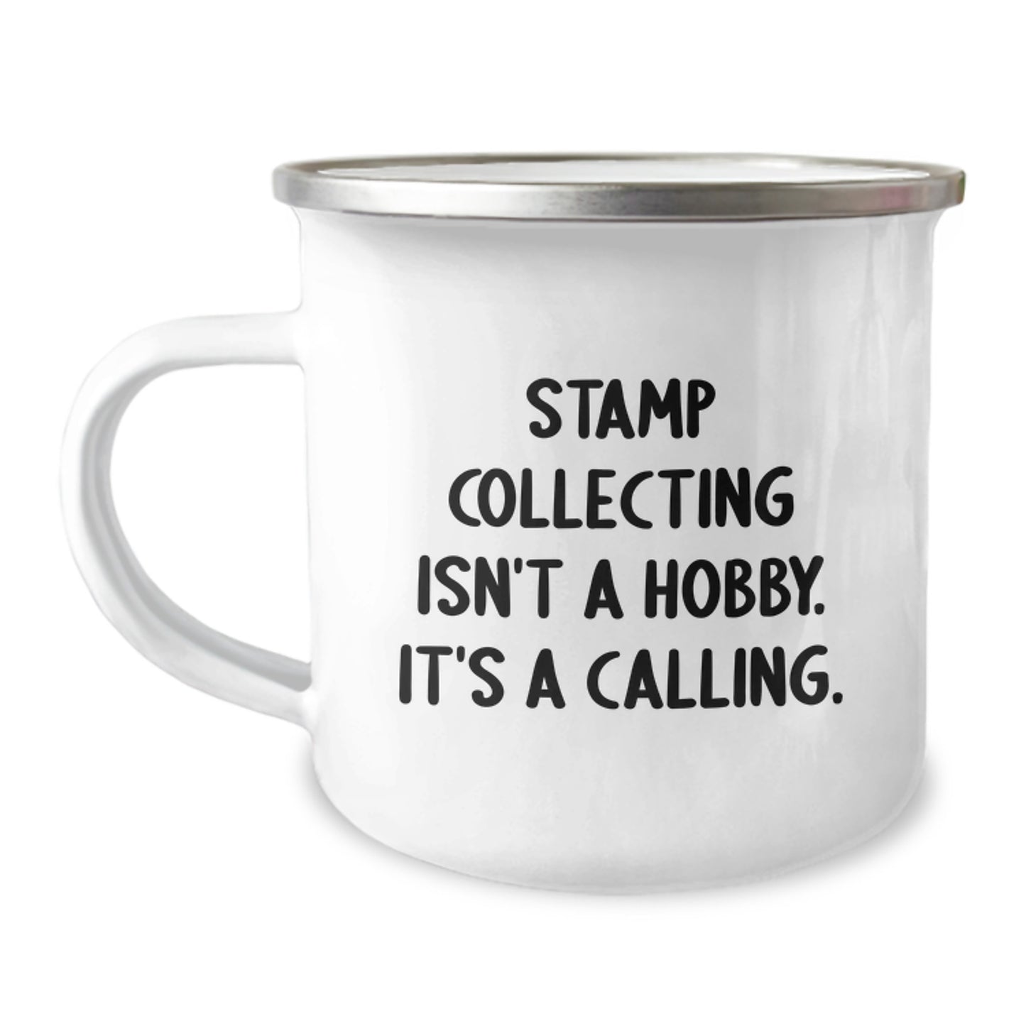 Funny Quote Stamp Collecting Gifts for Men Women Friends Coworkers Family - Christmas Unique Camping Mug - Image 1