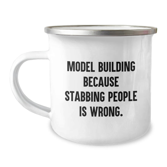 Funny Model Building Camping Mug Gifts from Friends for Christmas - Image 1