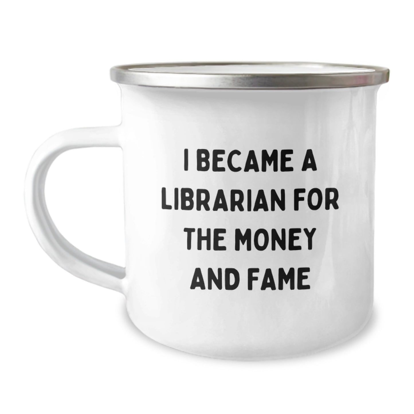 Funny Librarian Gifts - I Became A Librarian For The Money And Fame - Christmas Unique Gifts for Librarian Friends and Family from Men - Image 1