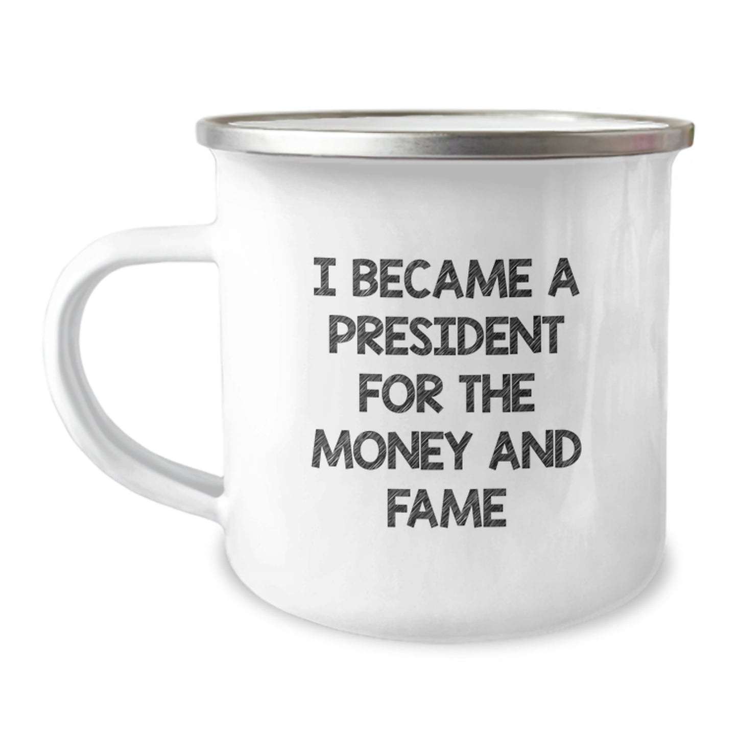 Funny President Gifts for Men Friends - I Became A President For The Money And Fame Quote Christmas Unique Gifts from Friends - Image 1