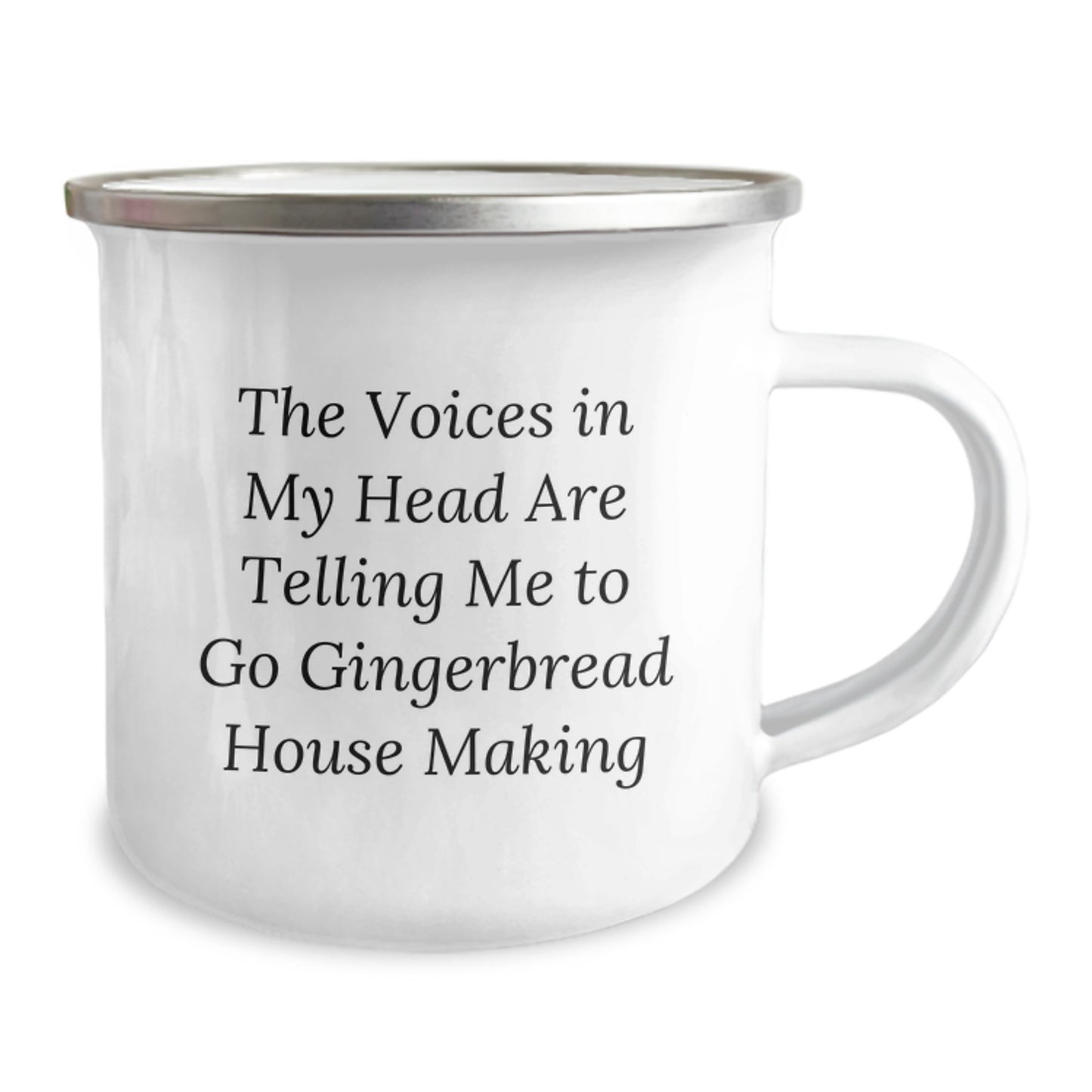 Funny Camping Mug Gifts from Men for Gingerbread House Making Enthusiasts, Perfect for Christmas Unique Gifts, The Voices Say Make Gingerbread - Image 2