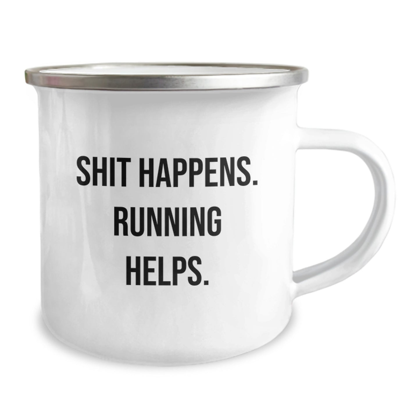 Funny Running Gifts for Him, 12 oz Stainless Steel Camping Mug with Inspirational Quote, Perfect for Christmas Unique Gifts from Men to Friends - Image 2