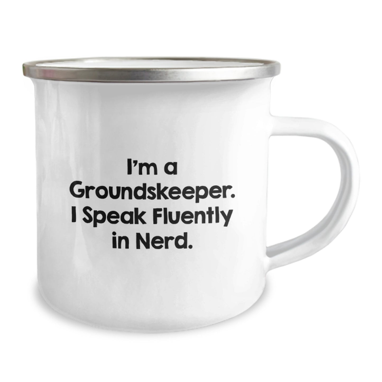 Funny groundskeeper Gifts, I'm A groundskeeper. I Speak Fluently In genius. Camping Mug for Birthday, Gifts from Friends, for groundskeeper - Image 2