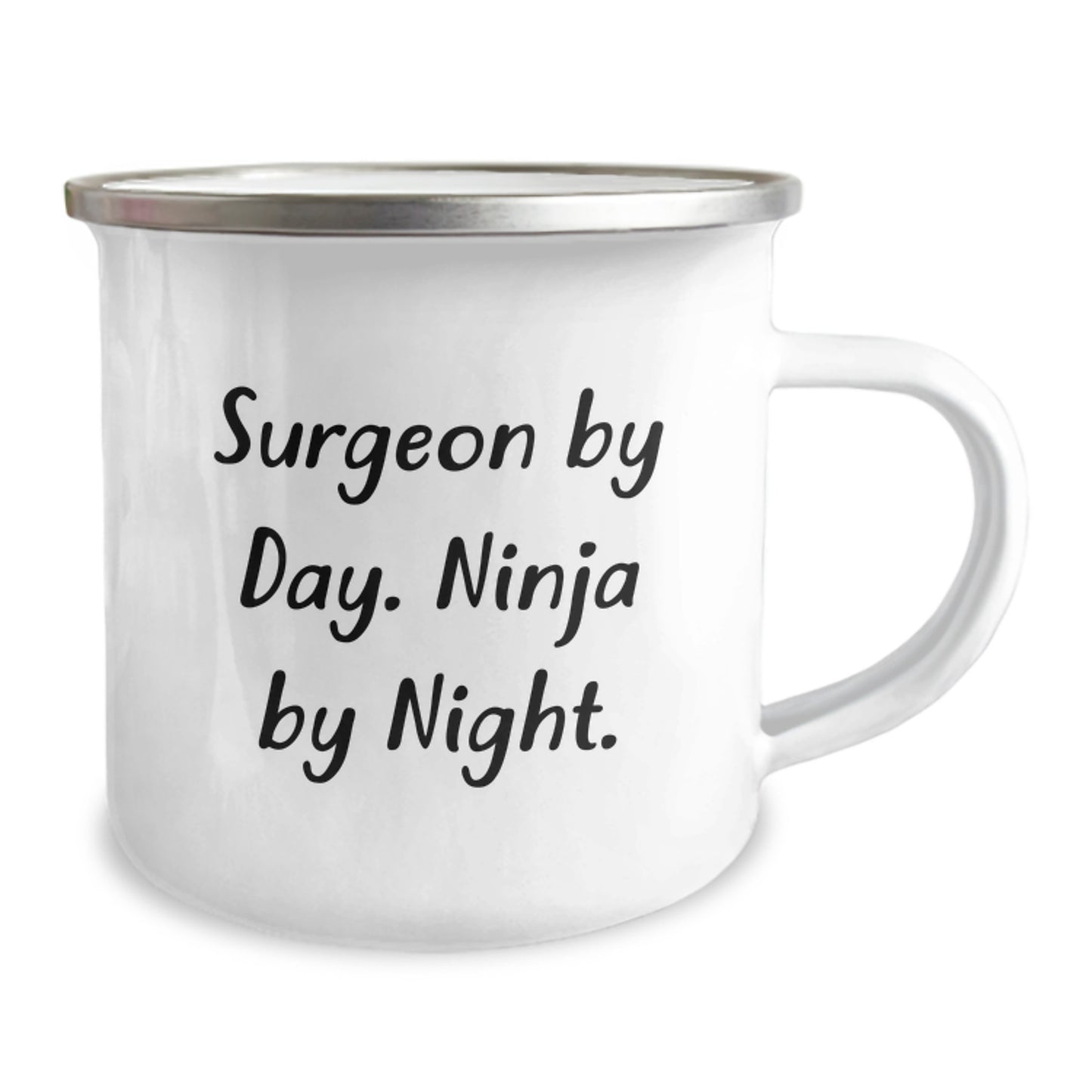 Funny Surgeon Gifts from Friends, Unique Camping Mug for Surgeon By Day. Ninja By Night., Christmas Inspirational - Image 2