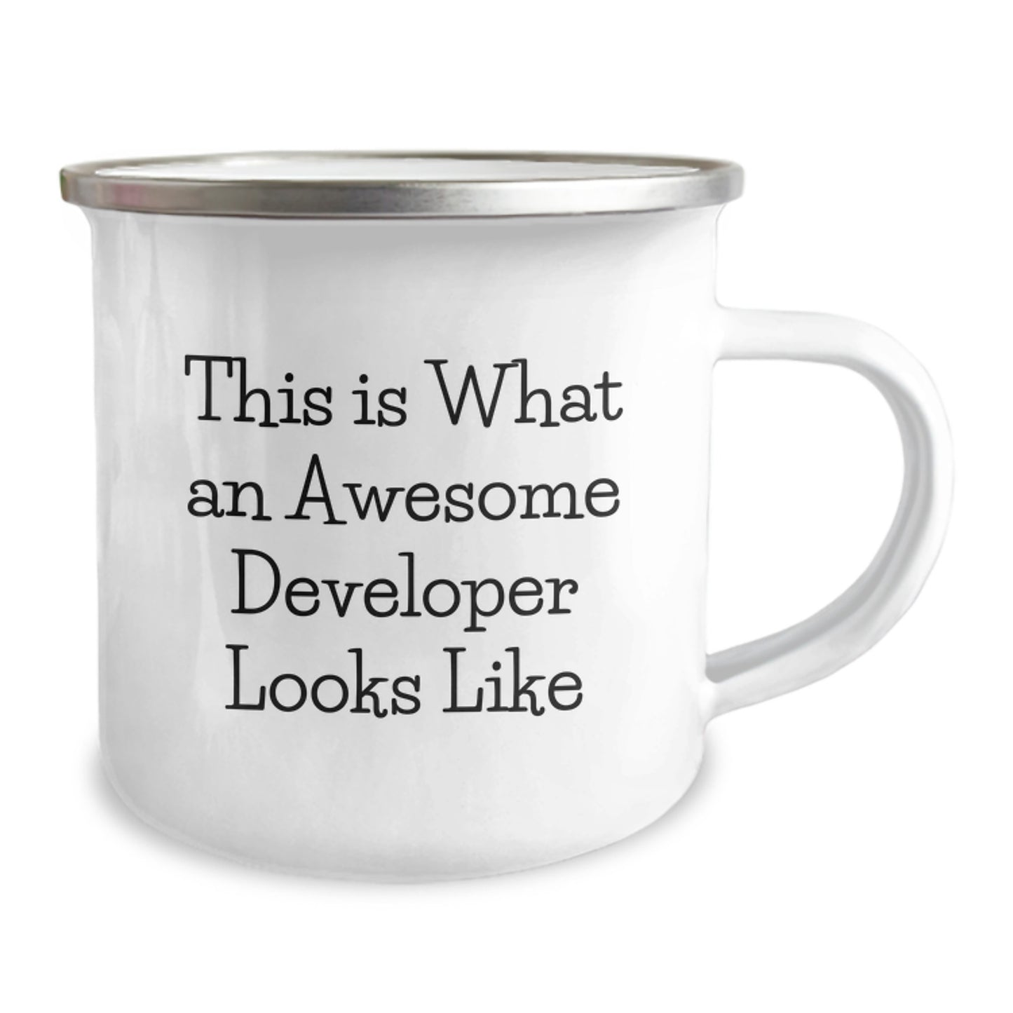 Christmas Unique Gifts for Developers - Funny Developer Camping Mug, 'This Is What An Awesome Developer Looks Like' Quote, Gifts from Friends, Family, or Coworkers - Image 2