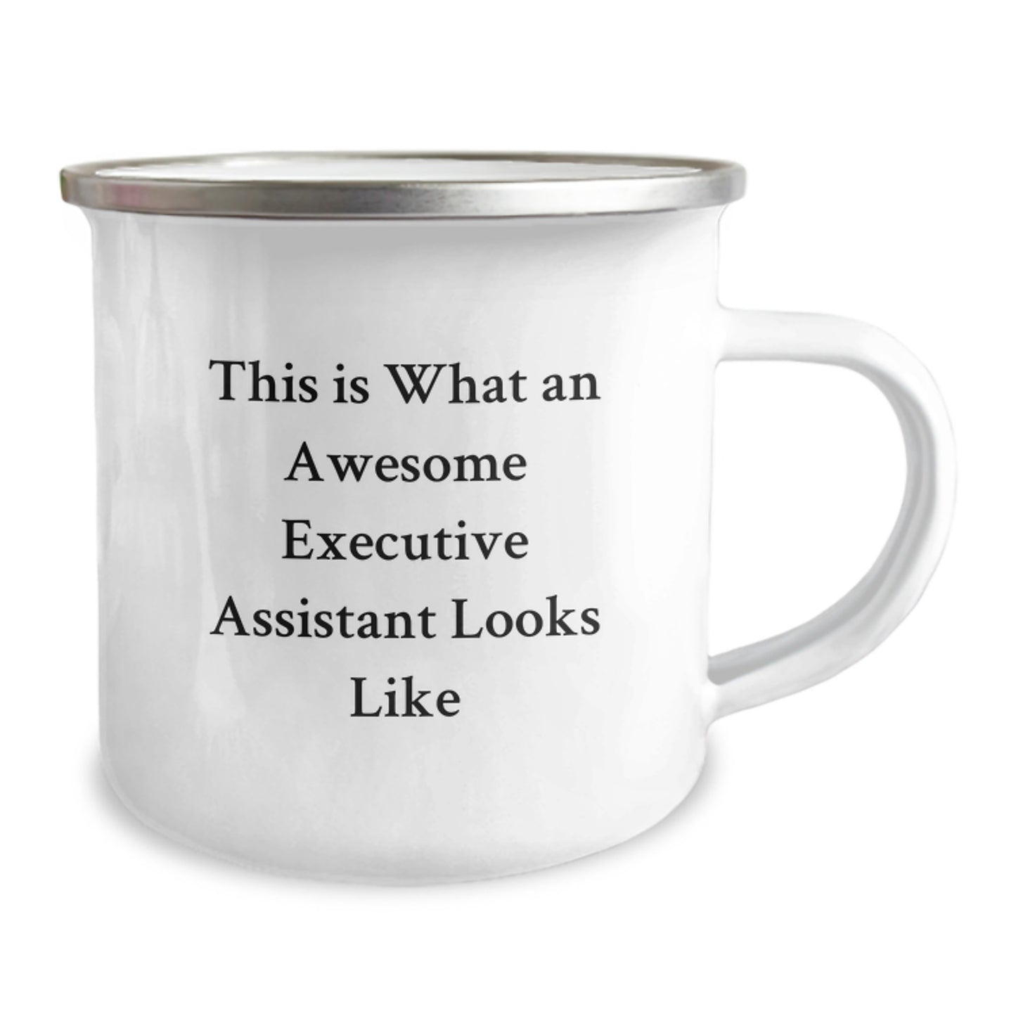 Funny Executive Assistant Gifts from Friends to Christmas Unique Gifts for Men and Women - 'This Is What An Awesome Executive Assistant Looks Like' Camping Mug - Image 2